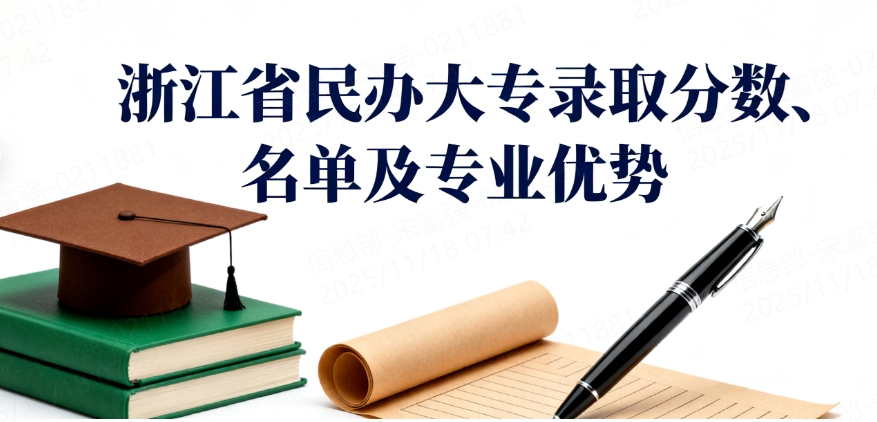 浙江江省民办大专一览表、录取分数及专业优势