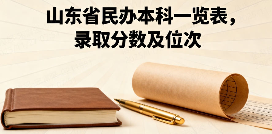 山东省民办本科一览表,录取分数及位次