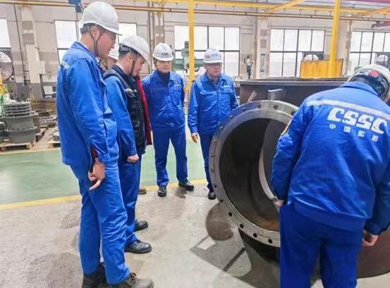 中船澄西质量部赴船配公司开展自主质量免检区月度检查