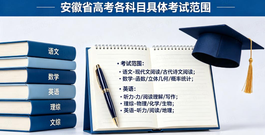2026年安徽省高考各科目具体考试范围